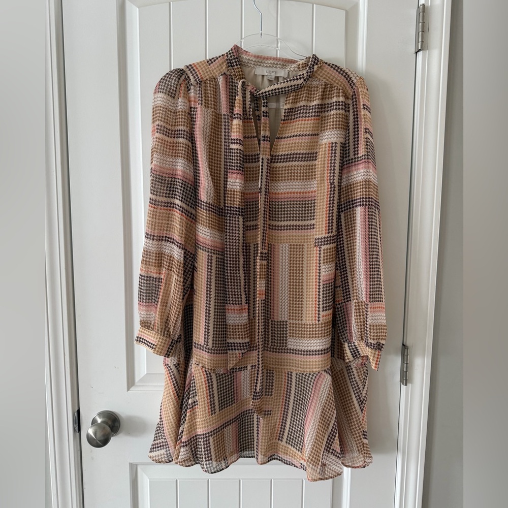 Loft Multicolor Patterned Dress